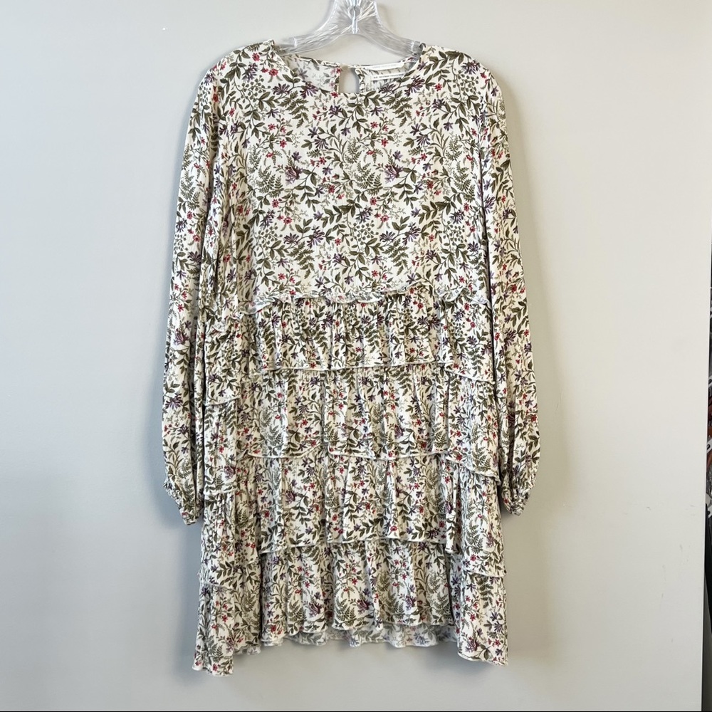 URBAN OUTFITTERS Rachele Tiered Ruffle Long Sleeve Babydoll Dress ✨ - Picture 3 of 7
